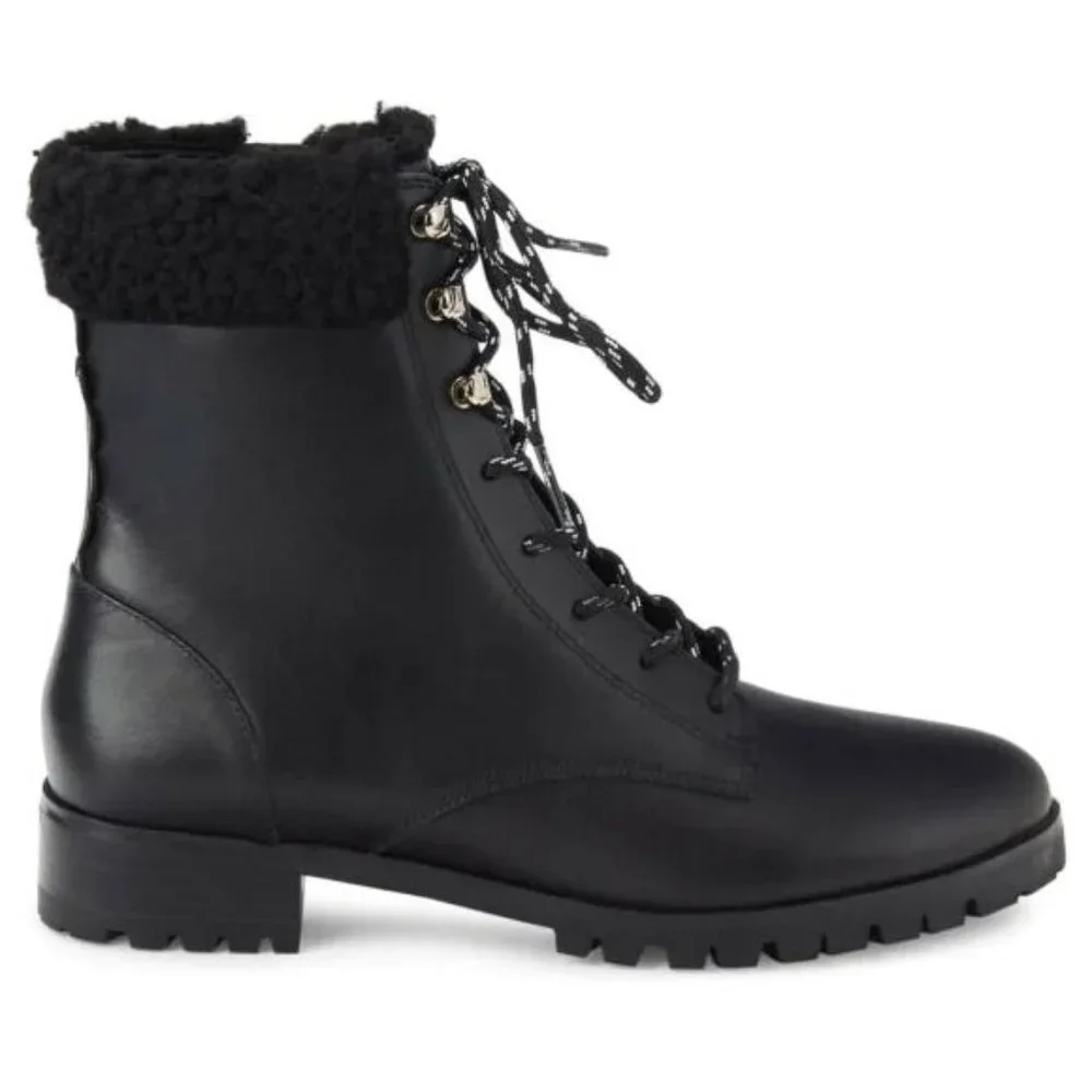 Kate Spade New York Rafferty Faux Fur Trim Combat Boots